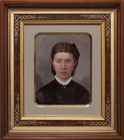 Portret van een vrouw door American 19th Century