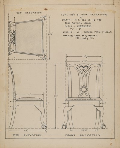 Stoel door American 20th Century