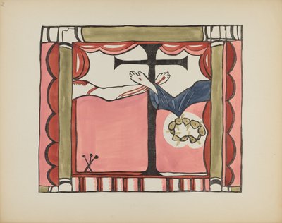 Plaat 14: Hoofdaltaarstuk, Chimayo: Uit Portfolio "Spaanse Koloniale Ontwerpen van New Mexico" door American 20th Century