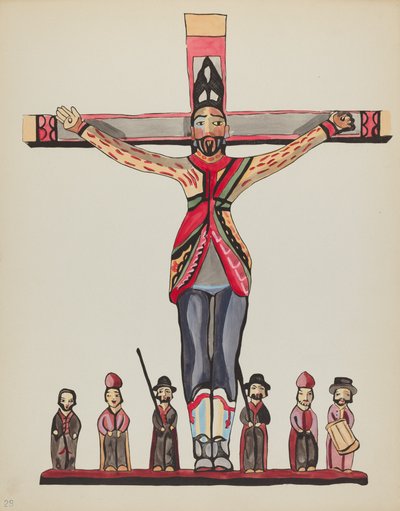 Plaat 29: Sint Acacius: Uit portfolio "Spaanse koloniale ontwerpen van New Mexico" door American 20th Century