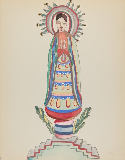 Plaat 34: Onze Lieve Vrouw van Licht: Uit Portfolio "Spaanse Koloniale Ontwerpen van New Mexico" door American 20th Century