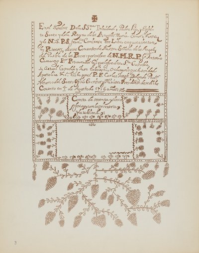Plaat 3: Pecos Boek van Bezoeken: Uit Portfolio "Spaanse Koloniale Ontwerpen van New Mexico" door American 20th Century