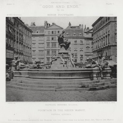 Fontein op de Neuer Markt, Wenen, Oostenrijk door American Photographer (after)