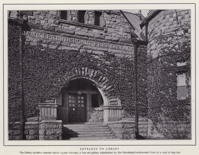 Jamestown, NY: Ingang van de Bibliotheek door American Photographer (after)