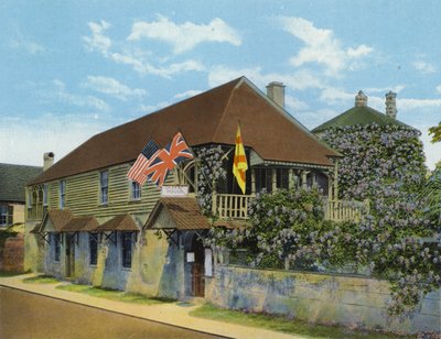 Oudste huis in de VS, St Francis Street, St Augustine, Florida (foto) door American Photographer (after)