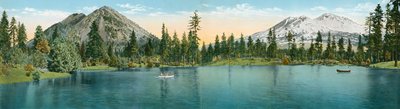 Panorama van Mount Shasta en Black Butte door American Photographer (after)