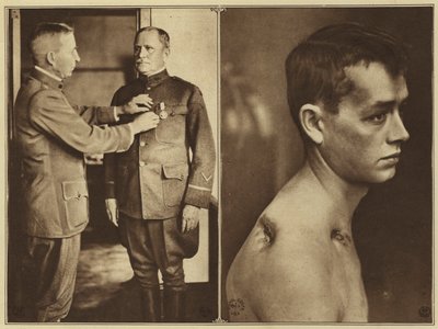 Amerika in de Eerste Wereldoorlog: Het was bijzonder passend dat generaal-majoor C H Martin het bevel voerde over de 90e divisie in het bezettingsleger, omdat hij de uitstekende reserveofficieren ervan had opgeleid in Leon Springs, soldaat Absalom Gunther, door American Photographer