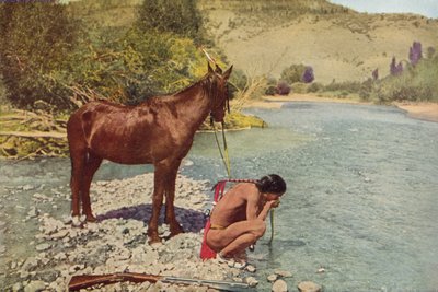 Apache Krijger, Rio Navaho, Arizona door American Photographer