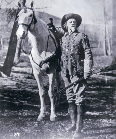 Buffalo Bill Cody in zijn latere jaren (zw/w foto) door American Photographer