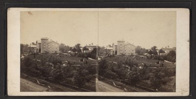 Gebouw en terrein, Oneida Community, New York State door American Photographer