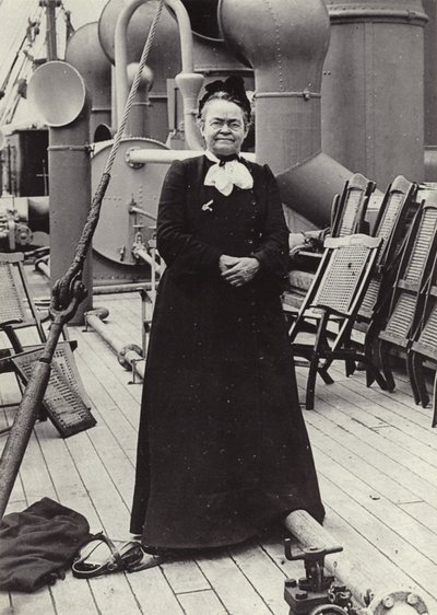 Carrie Nation (1846-1911), Amerikaanse radicale campagnevoerster voor drankbestrijding, c1905 (z/w foto) door American Photographer