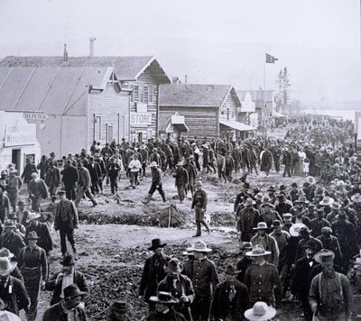 Dawson City tijdens de Klondike Gold Rush (1897-98) door American Photographer