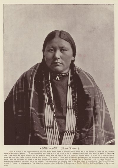 Ke-Ne-Wa-Na, Sioux Vrouw door American Photographer