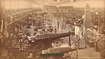 Krupps Kanonnen, Duitse tentoonstelling, Centennial International Exhibition, Philadelphia, 1876 door American Photographer