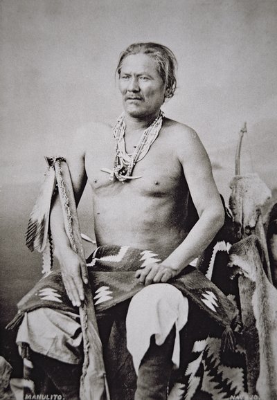 Manuelito (1818-93) hoofdleider van de Navajo Nation 1870-84 door American Photographer