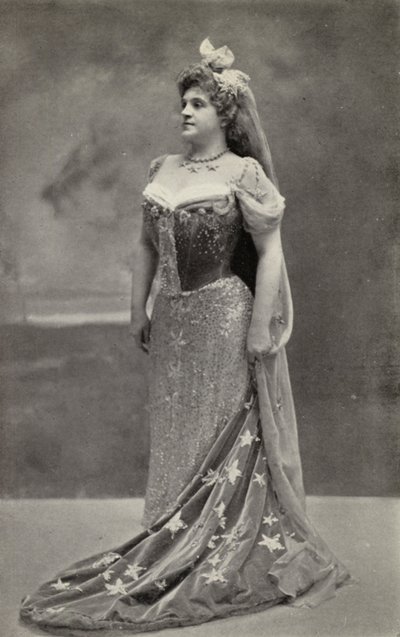Marcella Sembrich, als Astrifiammante, Koningin van de Nacht, in "De Toverfluit" (z/w foto) door American Photographer