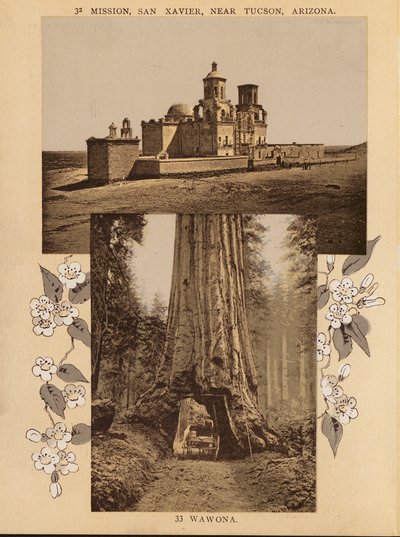 Missie, San Xavier, nabij Tucson, Arizona; Wawona (zwart-wit foto) door American Photographer