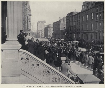 Patrouilleagenten in dienst bij de Vanderbilt-Marlborough bruiloft door American Photographer