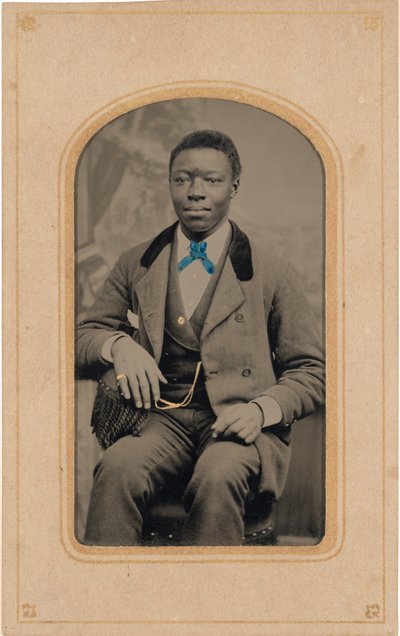 Portret van een man,c. 1880 (foto) door American Photographer