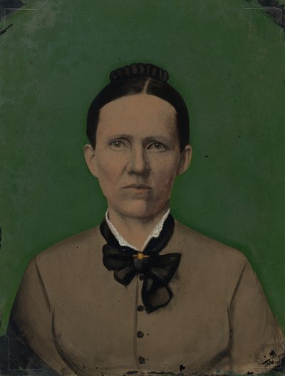 Portret van een vrouw,jaren 1860 (foto) door American Photographer