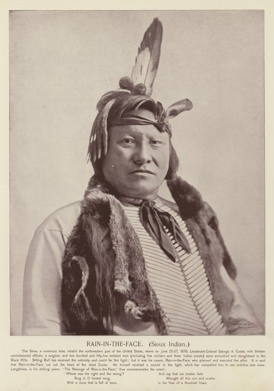 Rain-in-the-Face, Sioux Indiaan door American Photographer