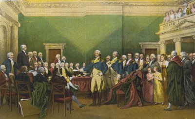 Ontslag van generaal Washington, Annapolis, 23 december 1783 (kleurenfoto) door American Photographer