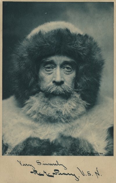 Robert Peary (1856-1920), Amerikaanse poolreiziger (z/w foto) door American Photographer
