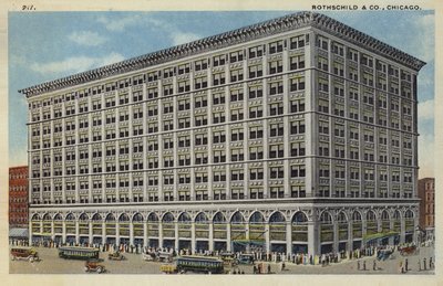 Rothschild  Co winkel, Chicago, Illinois, VS (ingekleurde foto) door American Photographer