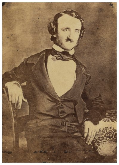 Zittend portret van Edgar Allan Poe. 1876 (Daguerreotype) door American Photographer