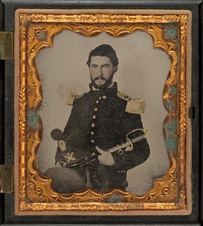 Tweede luitenant Henry W. Hayden,1863 (foto) door American Photographer