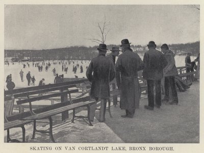 Schaatsen op Van Cortlandt Lake, Bronx Borough door American Photographer