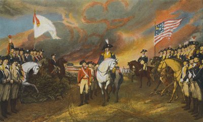 Overgave van Cornwallis, US Capitol (kleurenfoto) door American Photographer