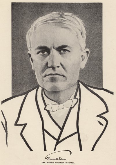 Thomas Edison (z/w foto) door American Photographer