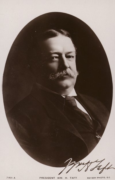 William Howard Taft (z/w foto) door American Photographer