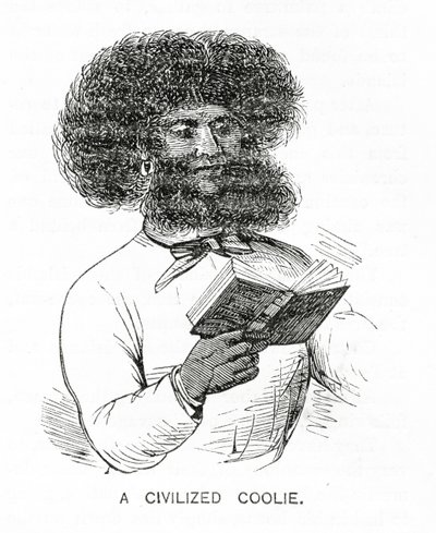 Een Beschaafde Coolie, illustratie uit Appletons Journal, 4 mei 1872 door American School