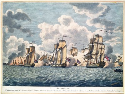 Een beschrijving van het gevecht op Lake Champlain door American School