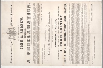 Een proclamatie voor een dag van vernedering en gebed, 28 juli 1864 door American School