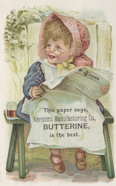 Advertentie voor Vermont Manufacturing Co. Butterine, c.1880 door American School