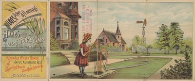 Advertentie voor de Hayes Pump and Planter Company door American School