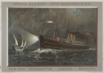 Advertentie voor de North German Lloyd Steamship Company door American School