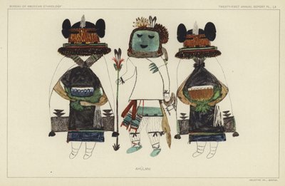 Ahulani (kleurenlitho) door American School