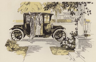 Automobiellijnillustraties, voor WO1 (litho) door American School