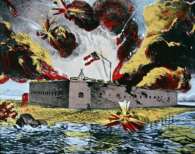 Bombardement van Fort Pulaski, Cockspur Island, Georgia door American School