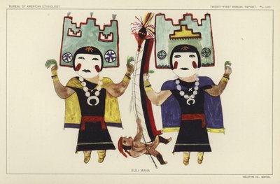 Buli Mana (kleurenlitho) door American School
