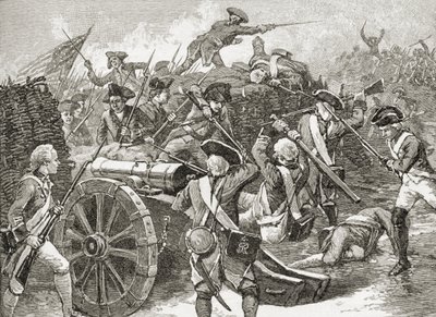 Verovering van een redoute bij Yorktown, 1781, uit 