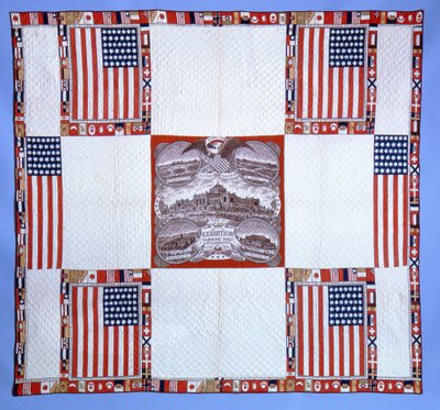 Eeuwfeest quilt, Massachusetts, 1876 door American School