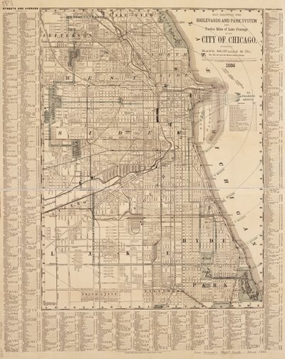 Kaart van Chicago door American School