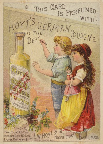 Kinderen met flesje eau de cologne door American School