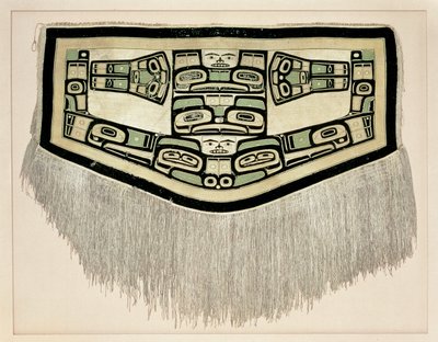 Chilkat deken, vóór 1832 (berggeitenwol en gele cederbast) door American School