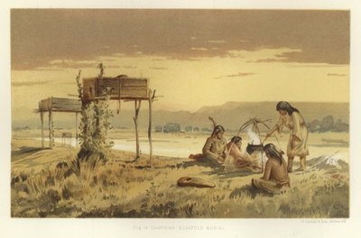 Chippewa schavotbegrafenis door American School